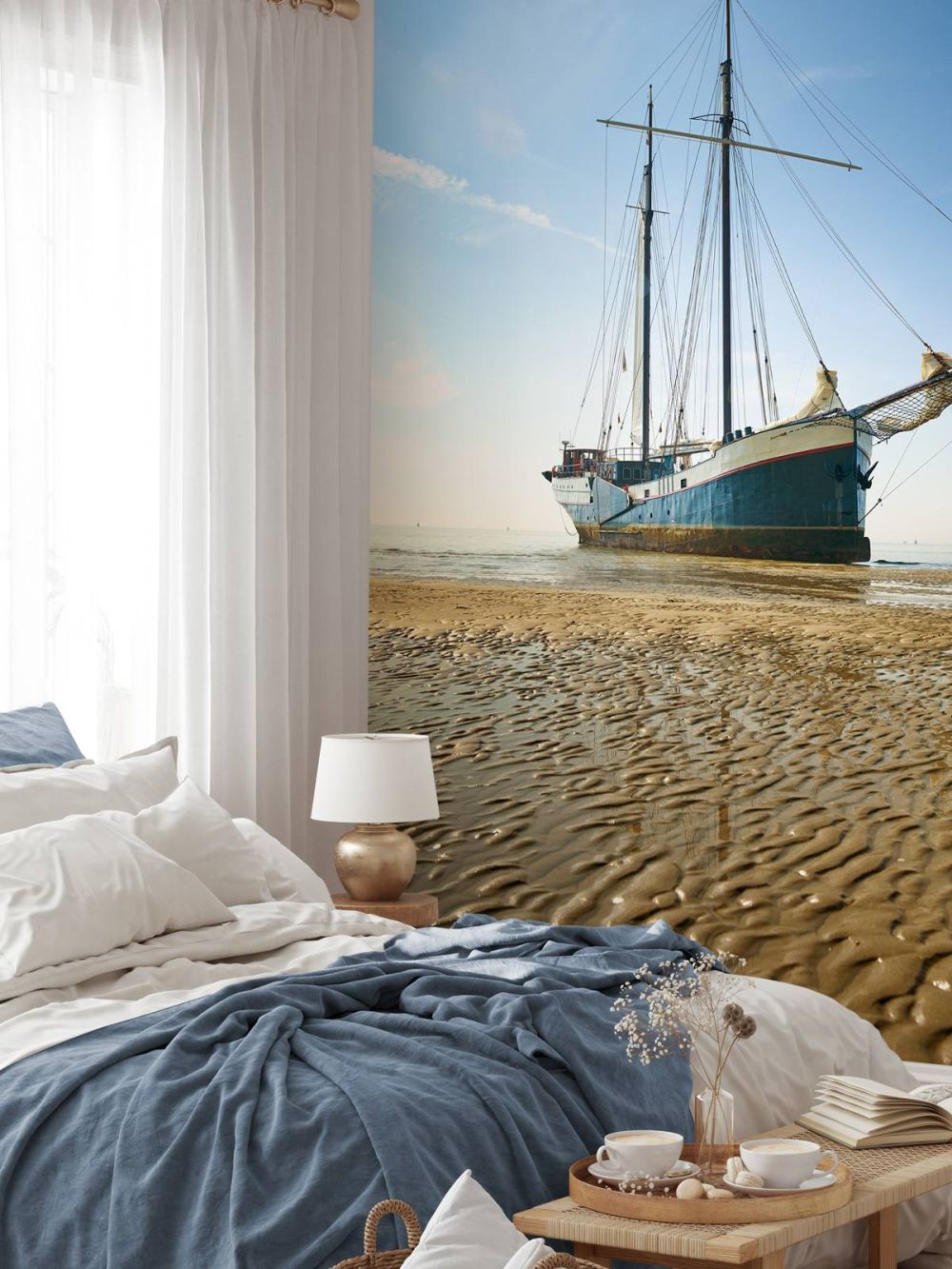 Schip op het wad