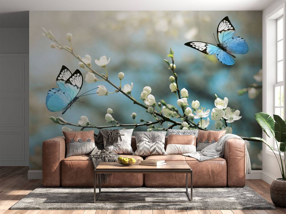 Blauwe vlinders