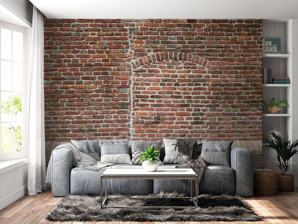 Oude gescheurde muur