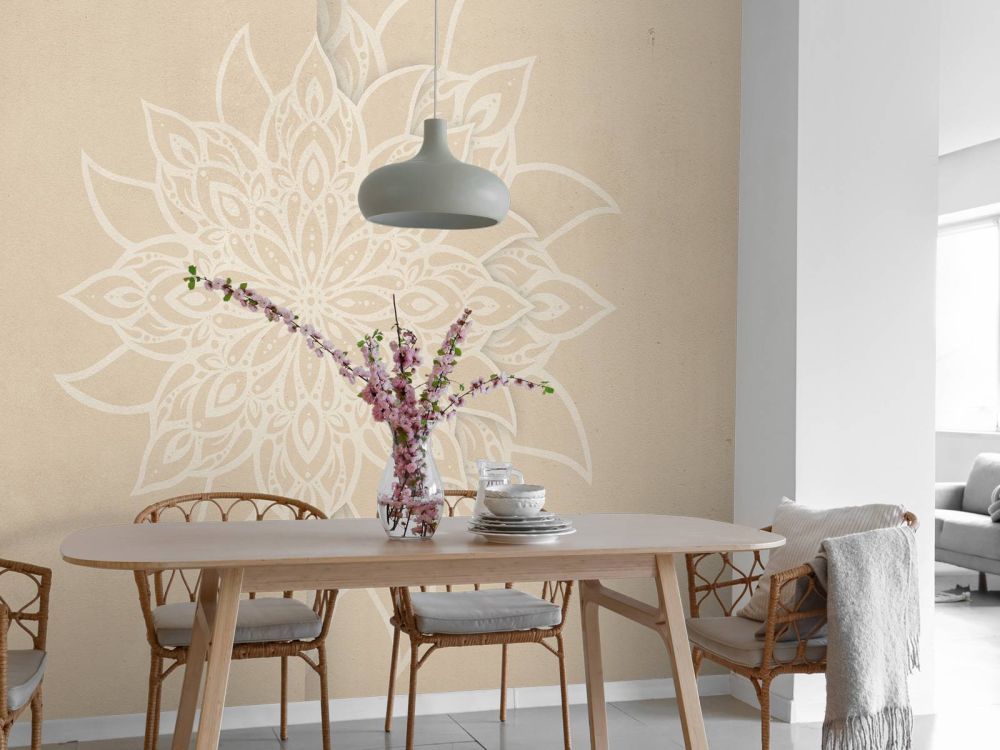 Beige Mandala Elegantie