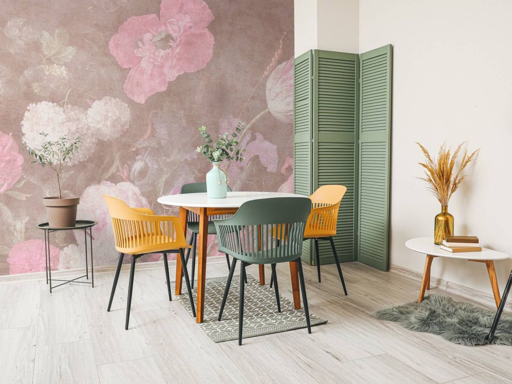 Baroque bloemen stilleven - vintage pastel