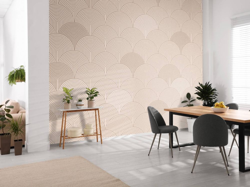 Boho Arches & Curves - terracotta peach