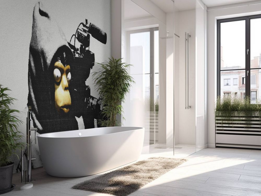 Banksy - ETTGS monkey, concrete