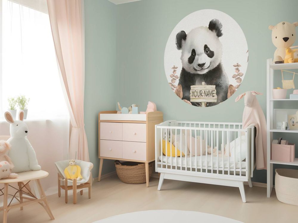 Baby panda in de jungle taupe