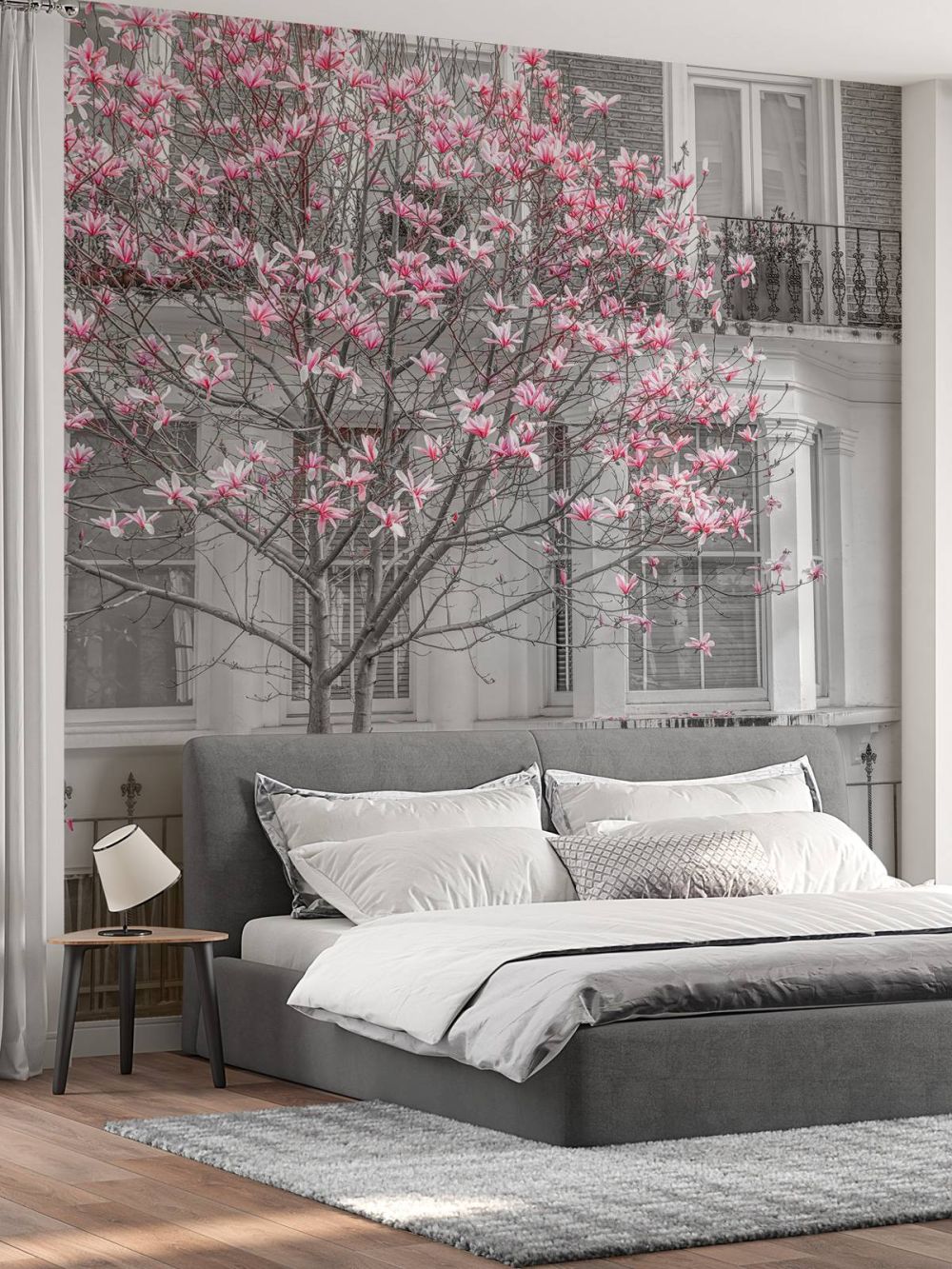 Bloeiende magnolia boom