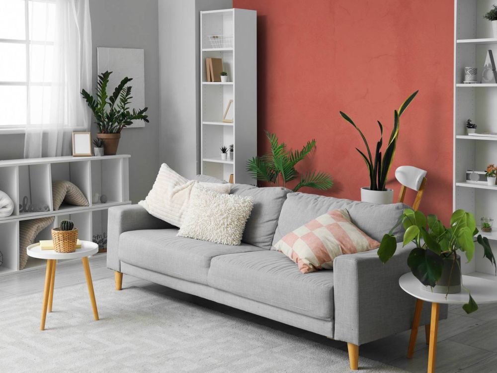 Verkleurd rood beton