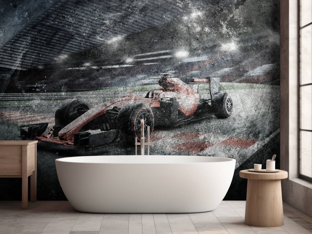 Raceauto in stadion