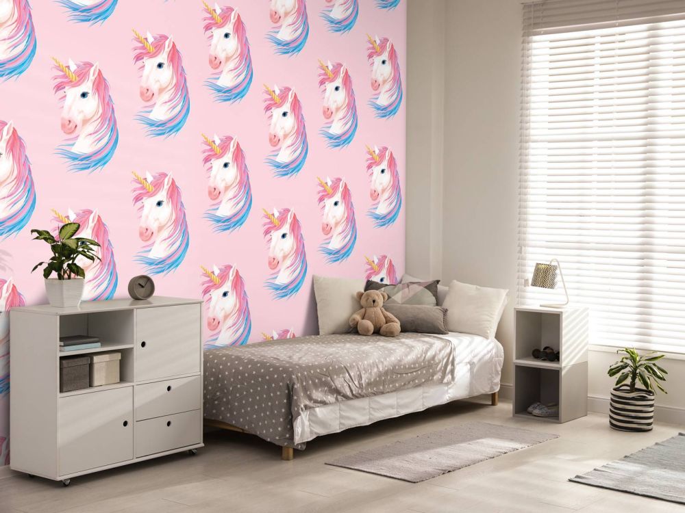 Witte unicorn met gouden hoorn