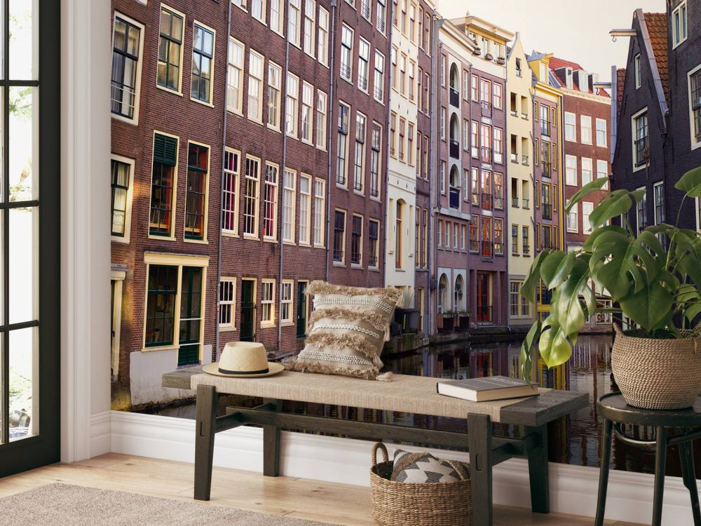 Amsterdamse huizen aan de gracht