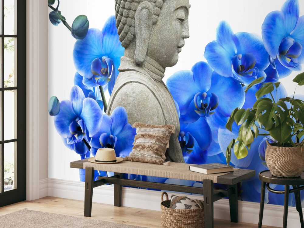 Buddha en orchideeën