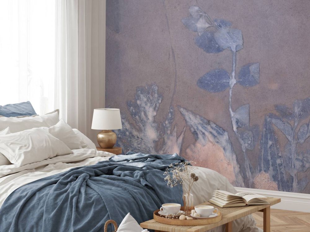 Wilde geranium en sneeuwbes - blauw