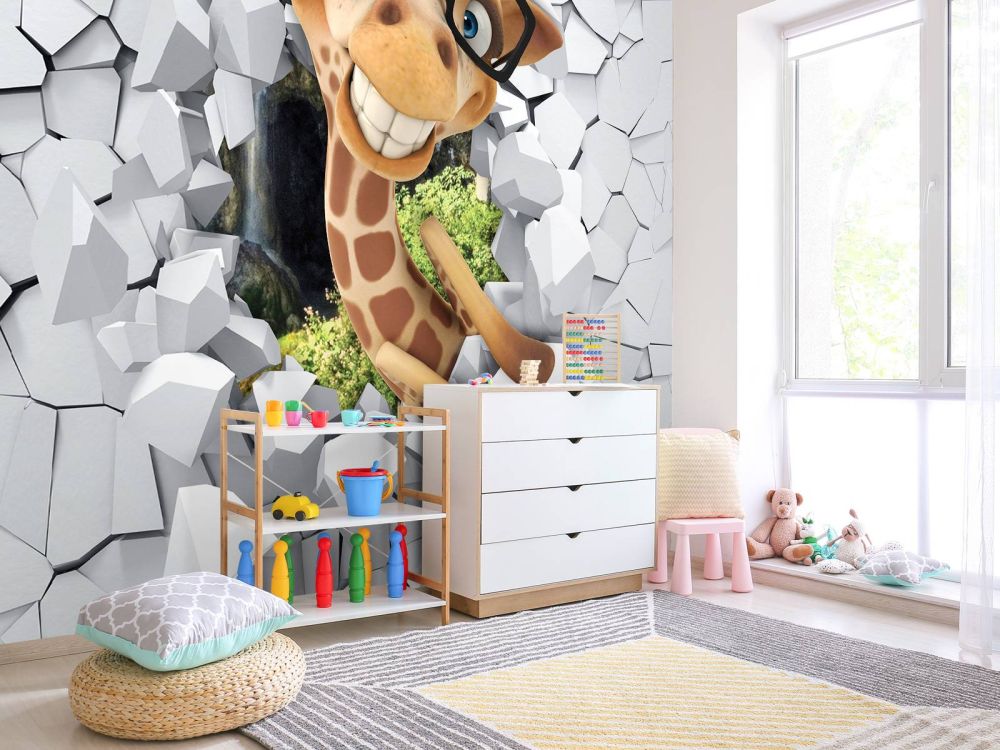 Grappige giraffe