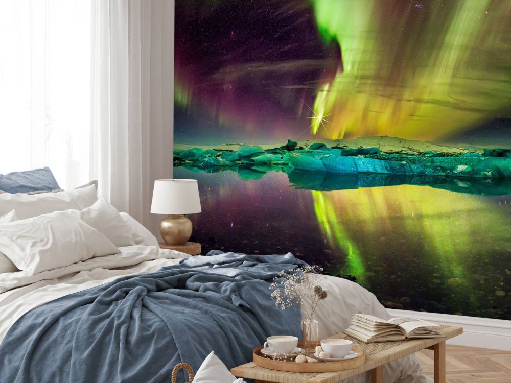 Noorderlicht in Jökulsárlón