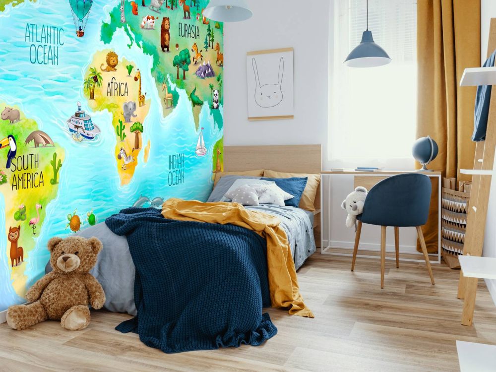 Kinder wereldkaart