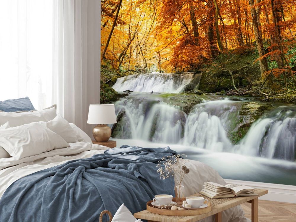 Waterval in de herfst