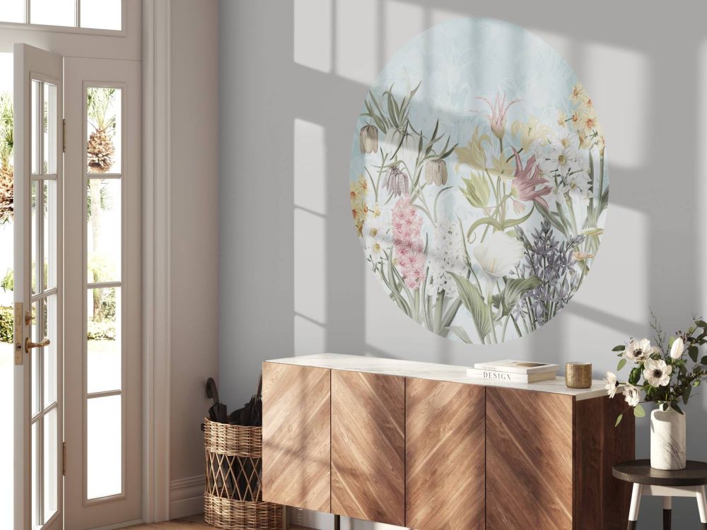 Spring Flowers - Misty Aqua