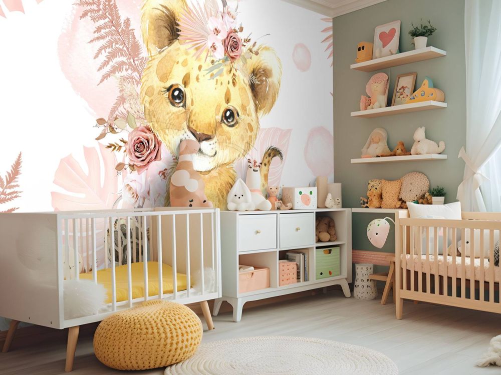 Roze jungle leeuwin baby