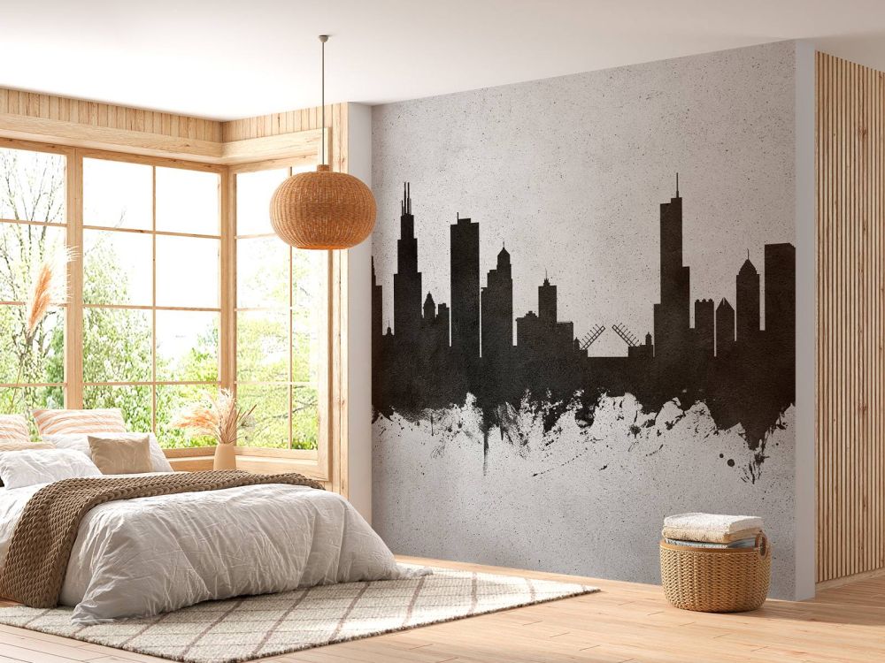 Waterverf skyline, Chicago