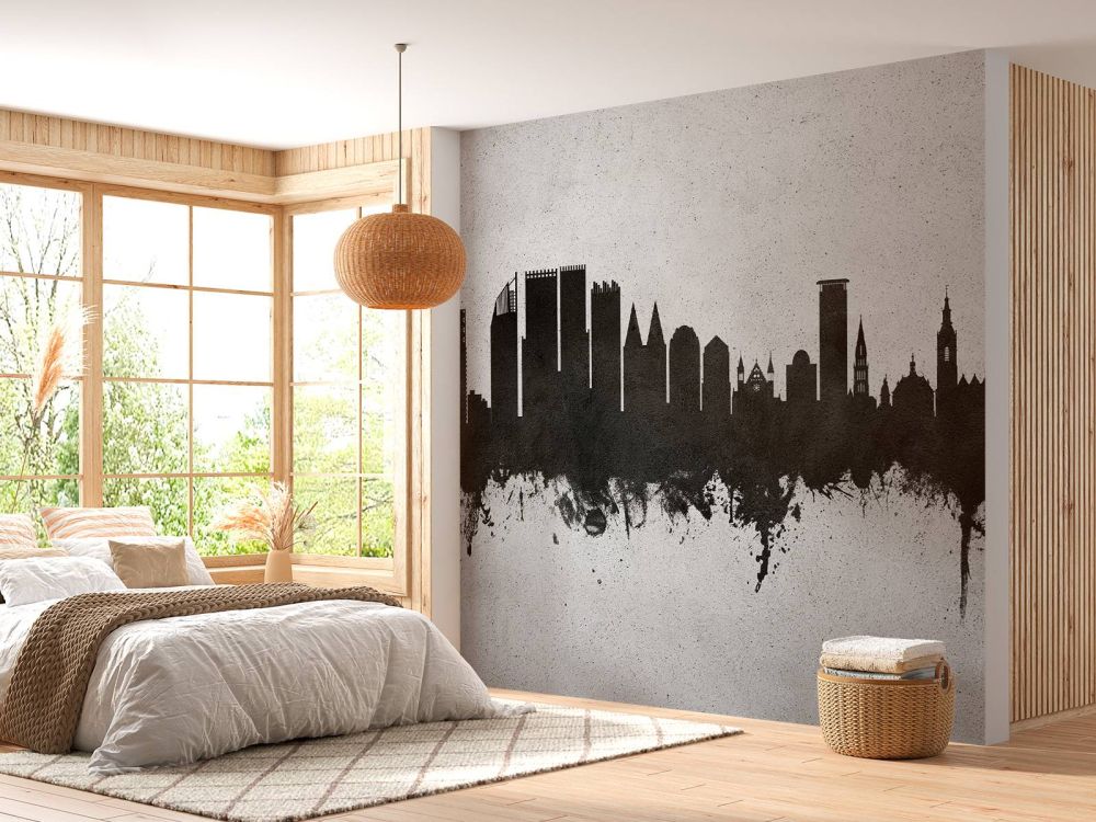 Waterverf skyline, Den Haag