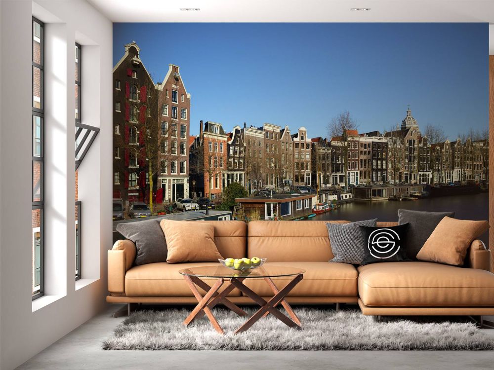 Woonboten langs de gracht