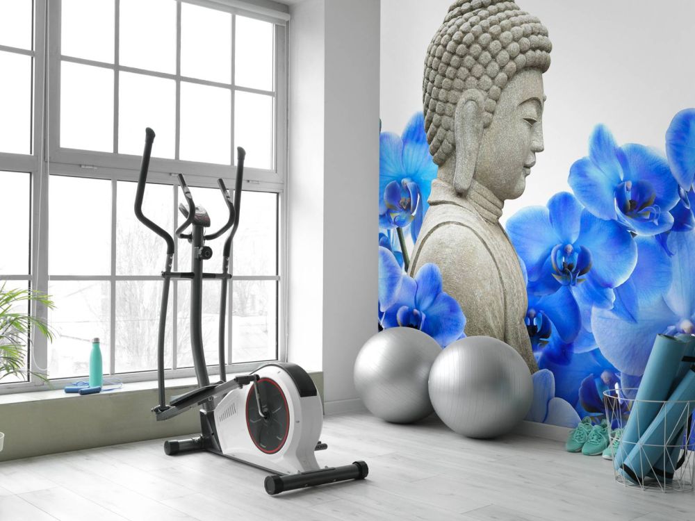 Buddha en orchideeën