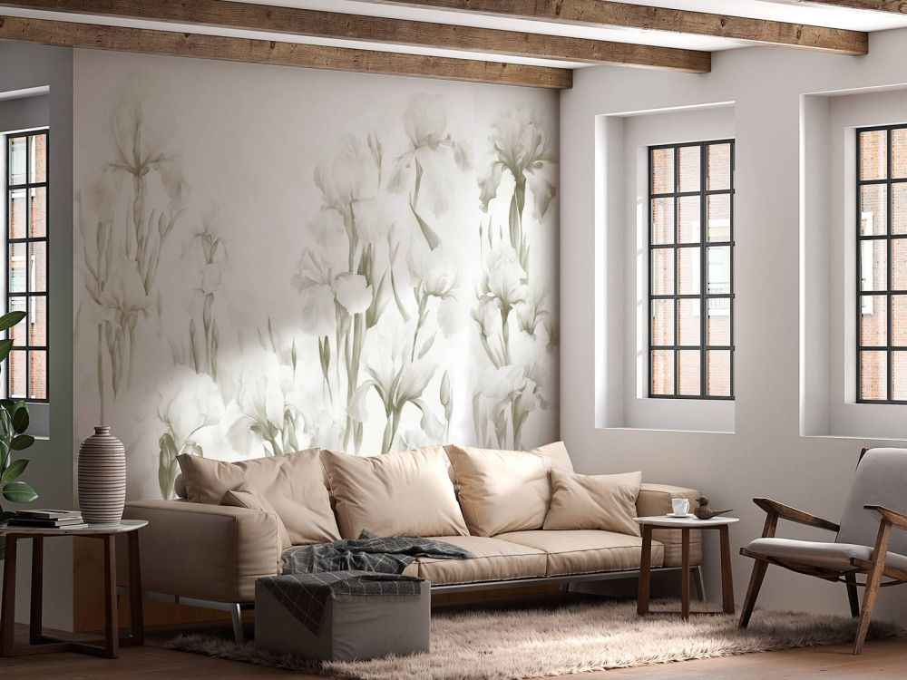 Irises Dance Seamless Light Sepia