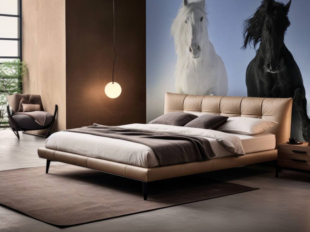 Wit en een zwart paard