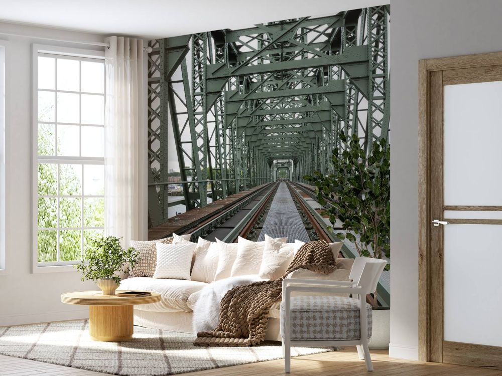 Monumentale spoorbrug De Hef in Rotterdam  
