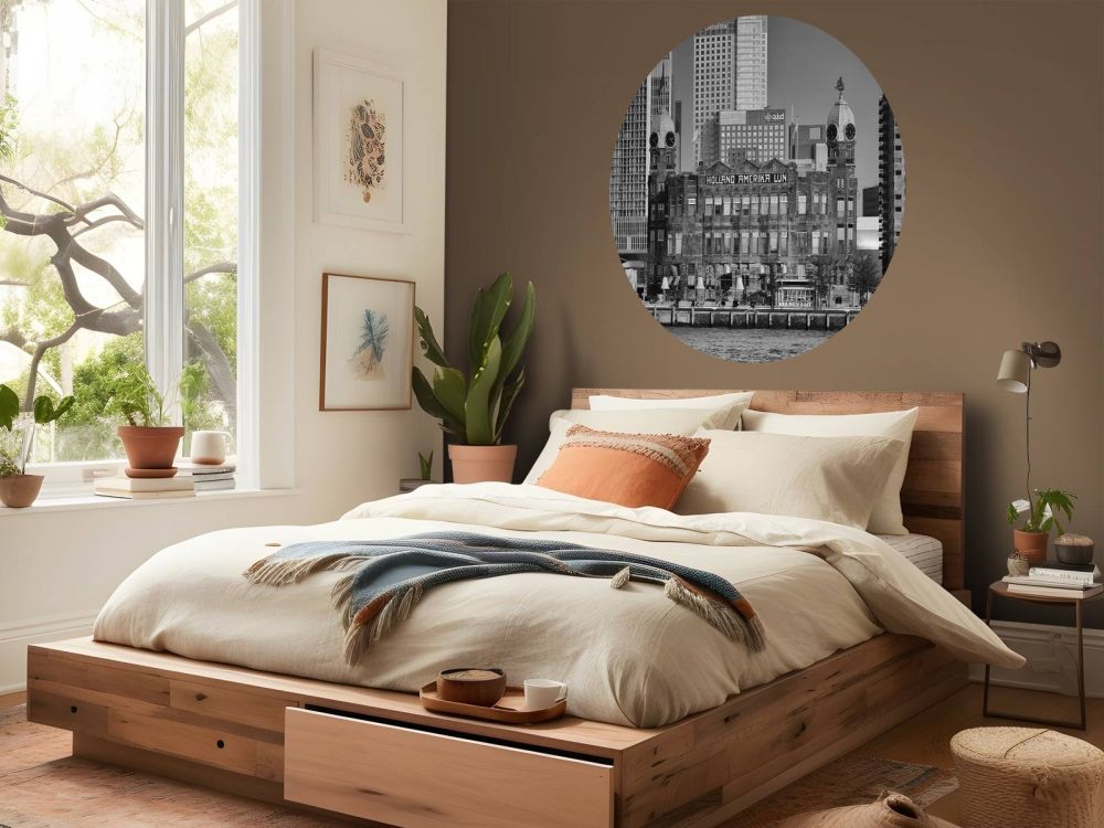 Hotel New York in zwart wit Rotterdam 
