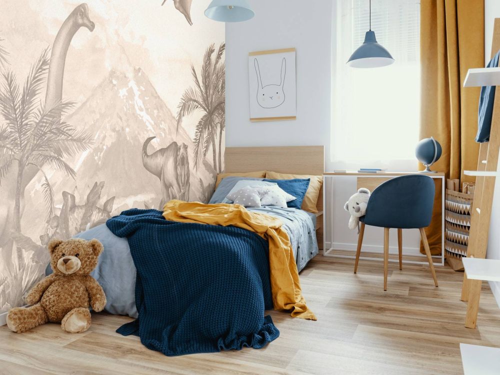 Verschillende dino's in taupe