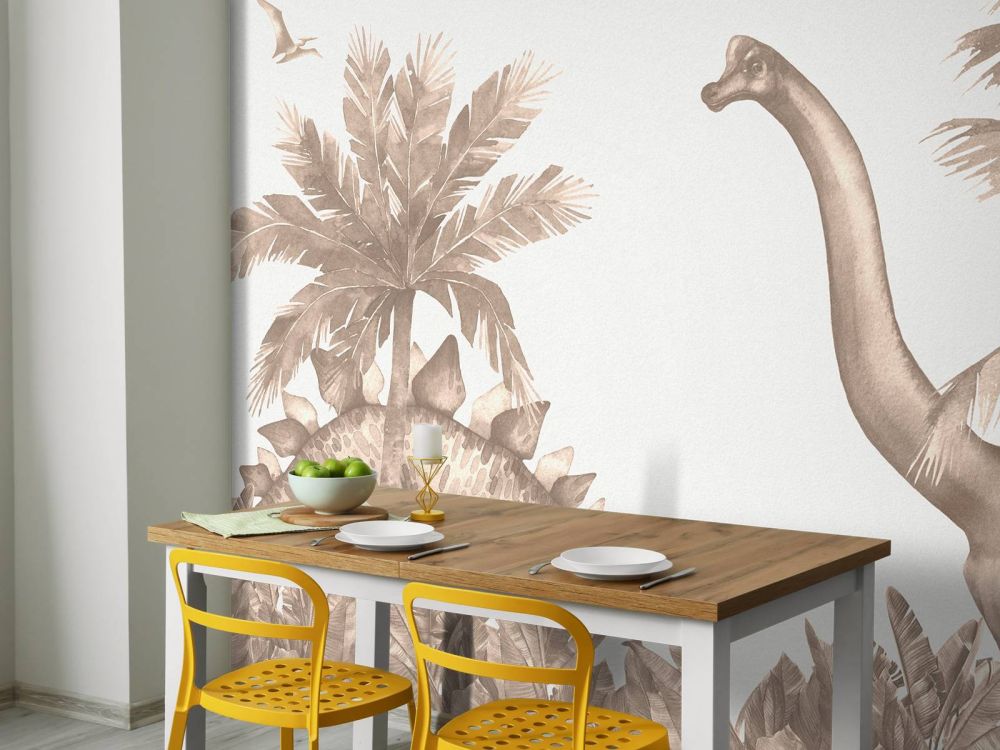 Dinosaurussen in taupe