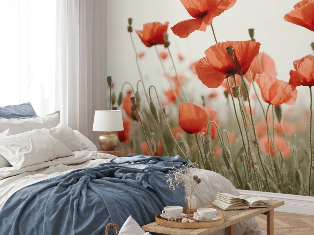 Klaprozen in vintage kleuren