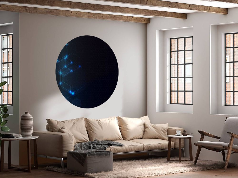 Abstracte gloeiende hexagons