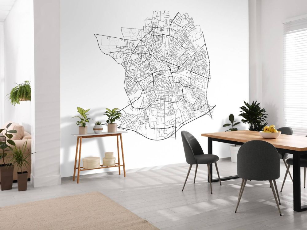 Plattegrond van Apeldoorn, wit