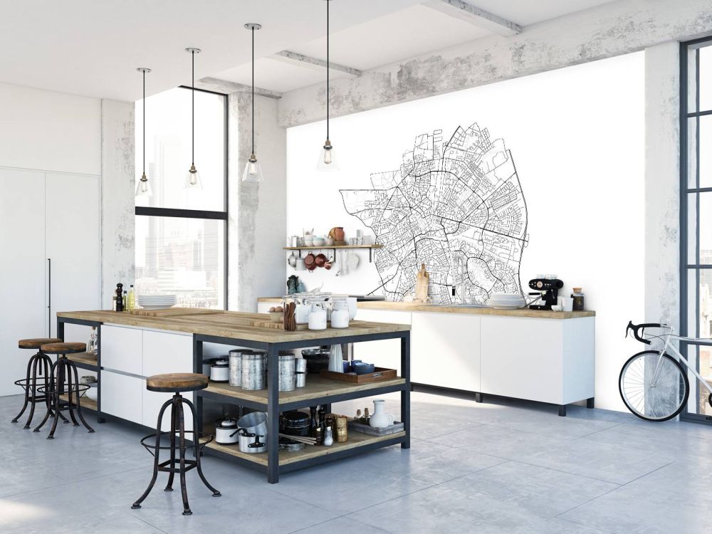 Plattegrond van Apeldoorn, wit