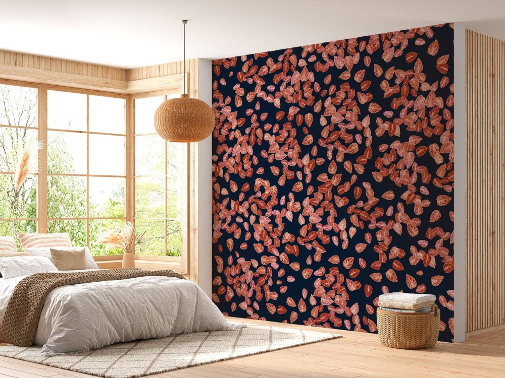 Kleine blaadjes roest op midnight blue