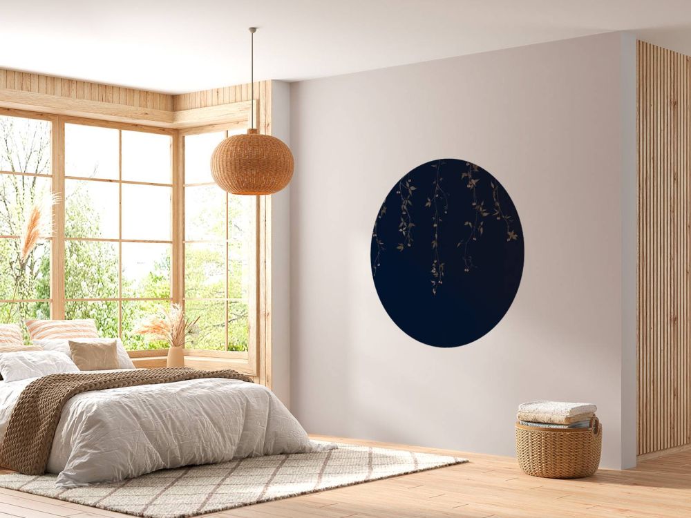 Clematis twijgen op midnight blue