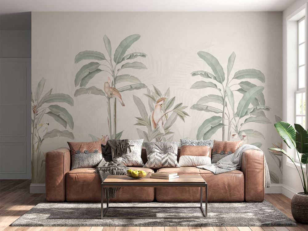 Vintage Jungle Landscape - pastel