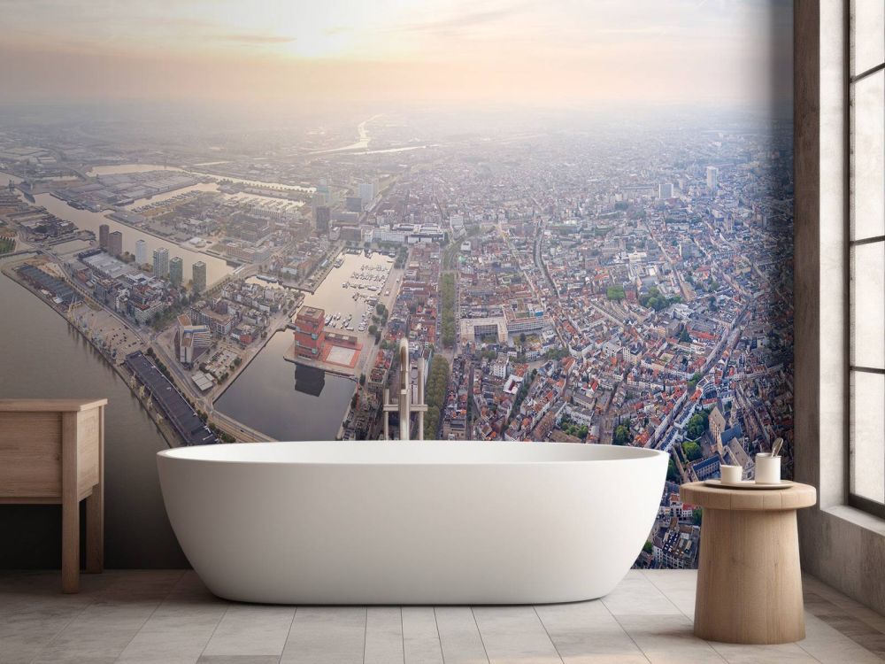 Luchtfoto Schelde Antwerpen