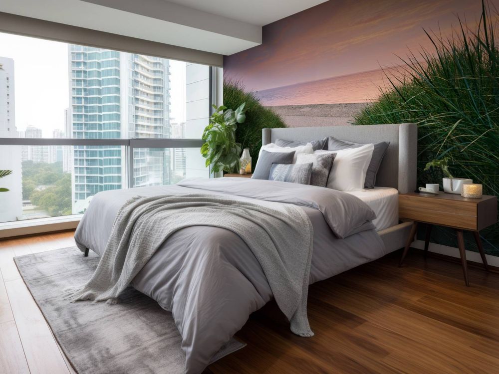 Duin doorgang met zonsopkomst