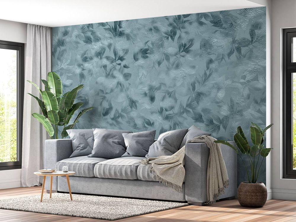 Blauwe bloemen structuur