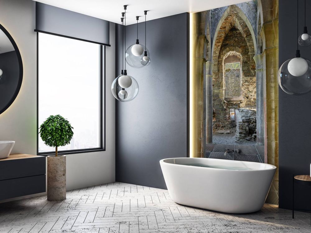 Verlaten gebouw met bogen