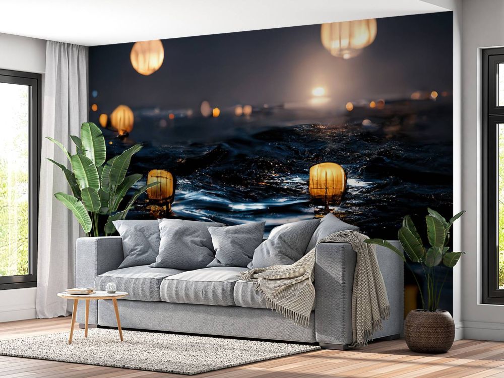 Lanterns over het water