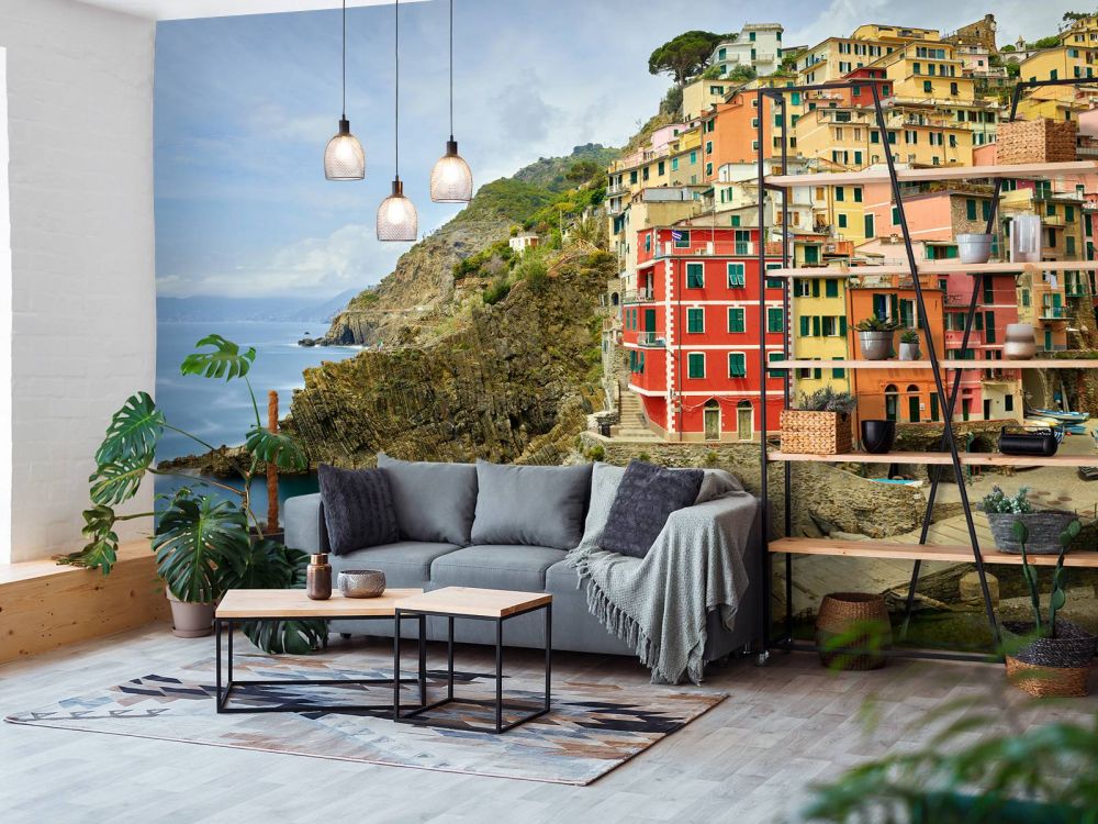 Italiaanse huisjes aan de kust