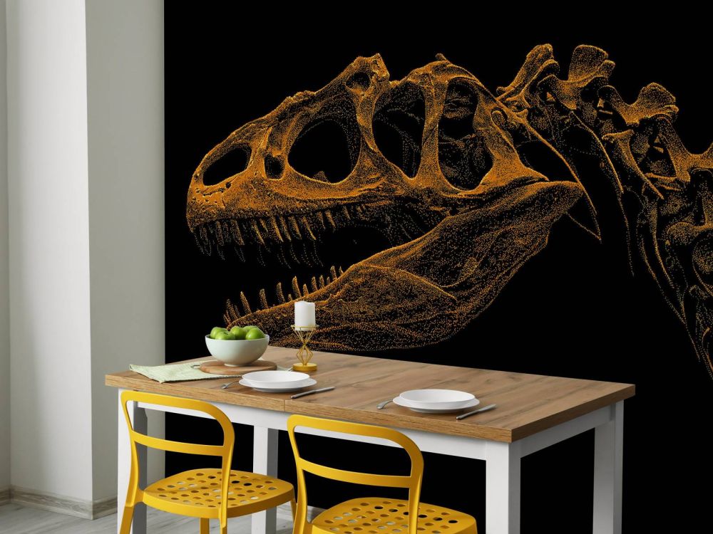 Skelet van een dinosaurus