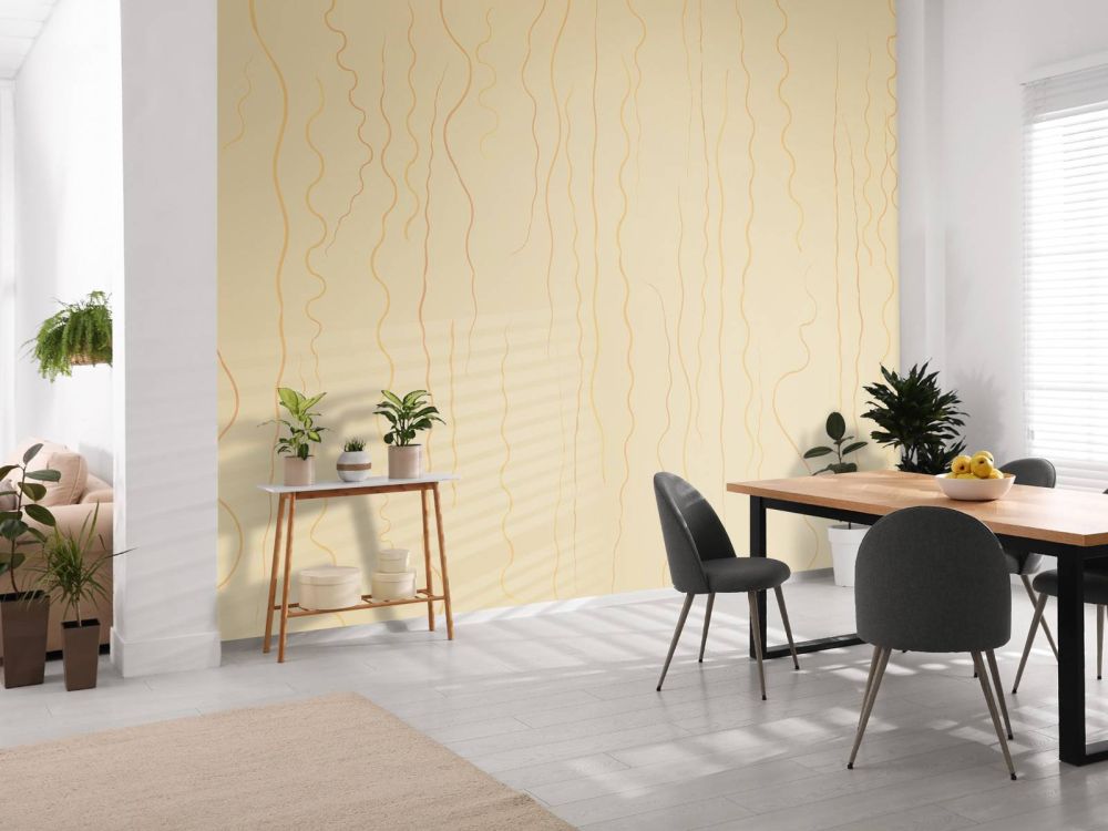 Organische lijnen gras beige II