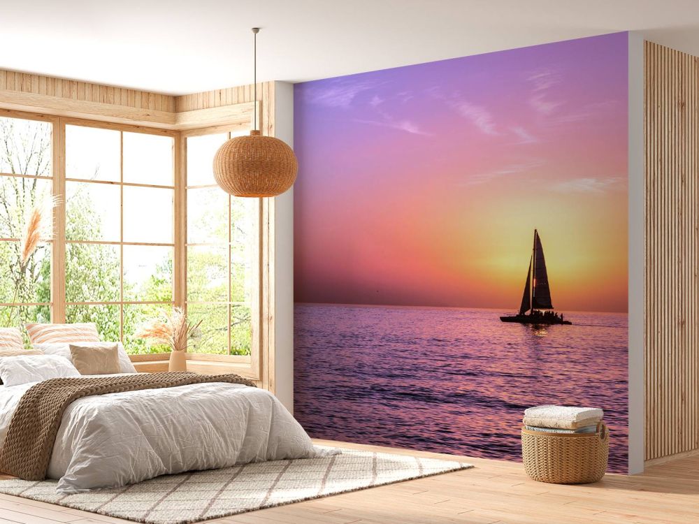 Silhouette zeilboot