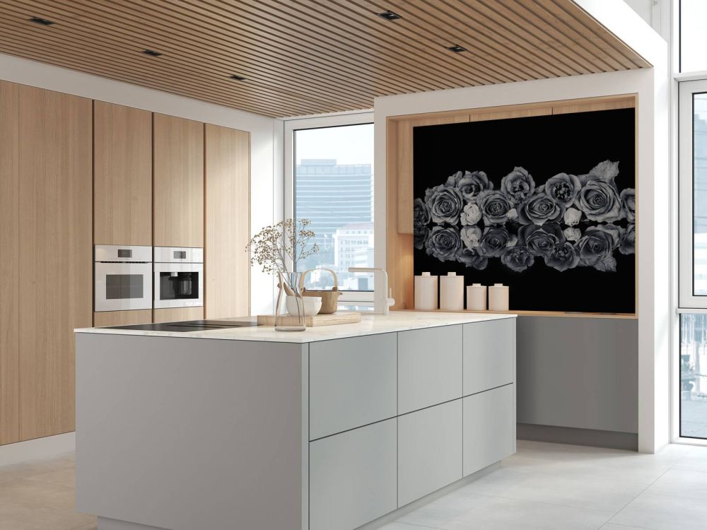 Rozen boeket zwart-wit