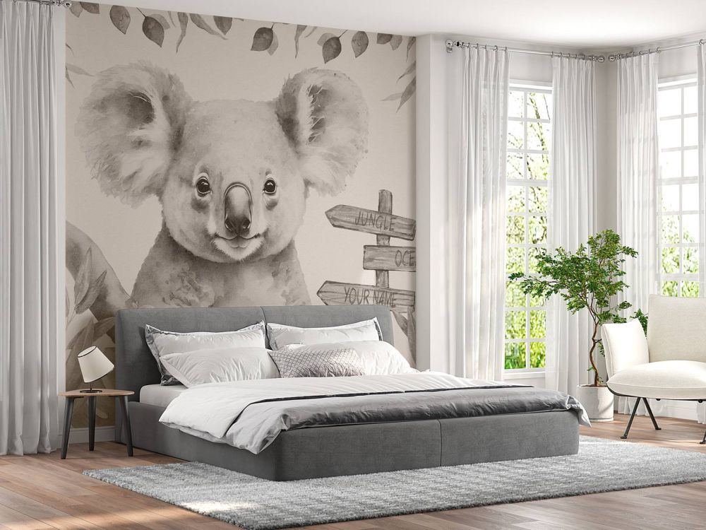 Baby koala in de jungle beige