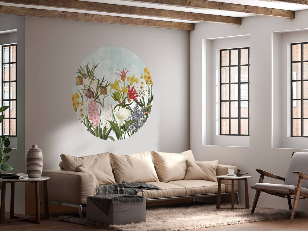 Spring Flowers - Soft Aqua Breeze